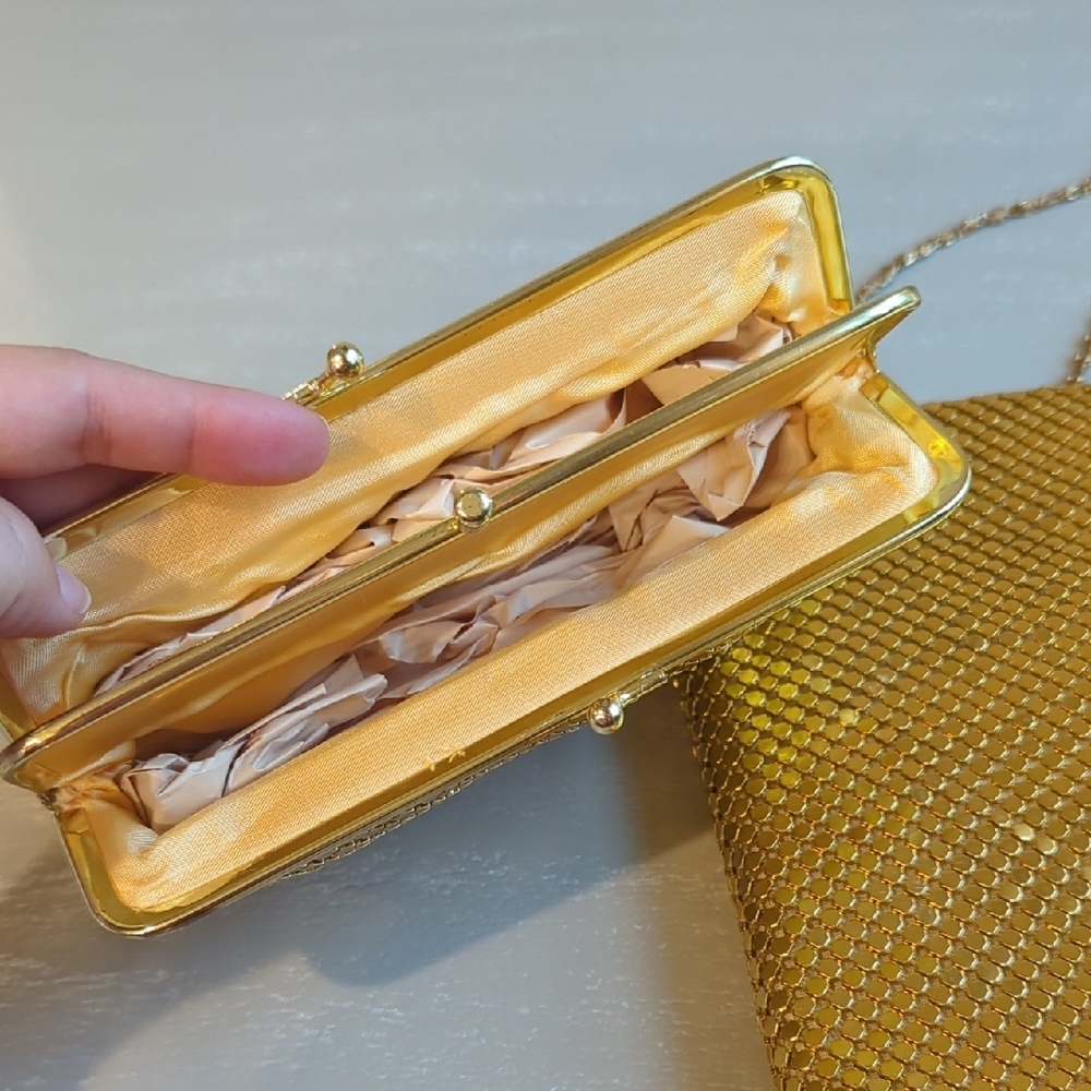 Gold Mesh Evening Bag Set‎ image 3